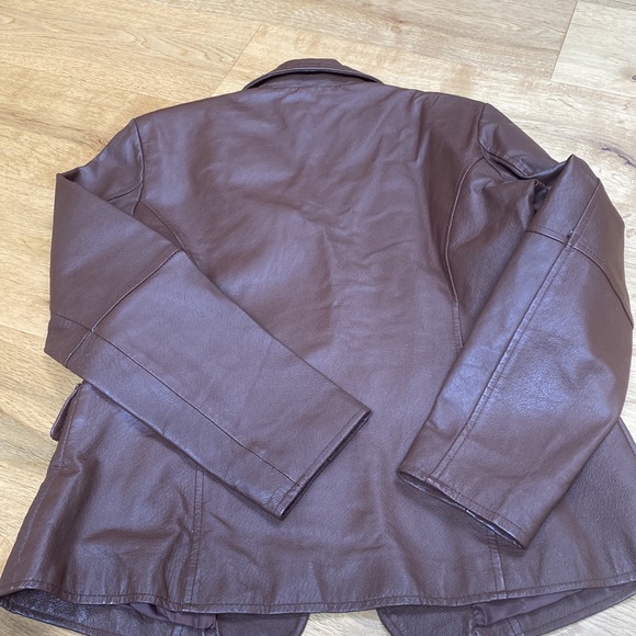 Metro Style Genuine Leather Blazer Jacket - Picture 7 of 7